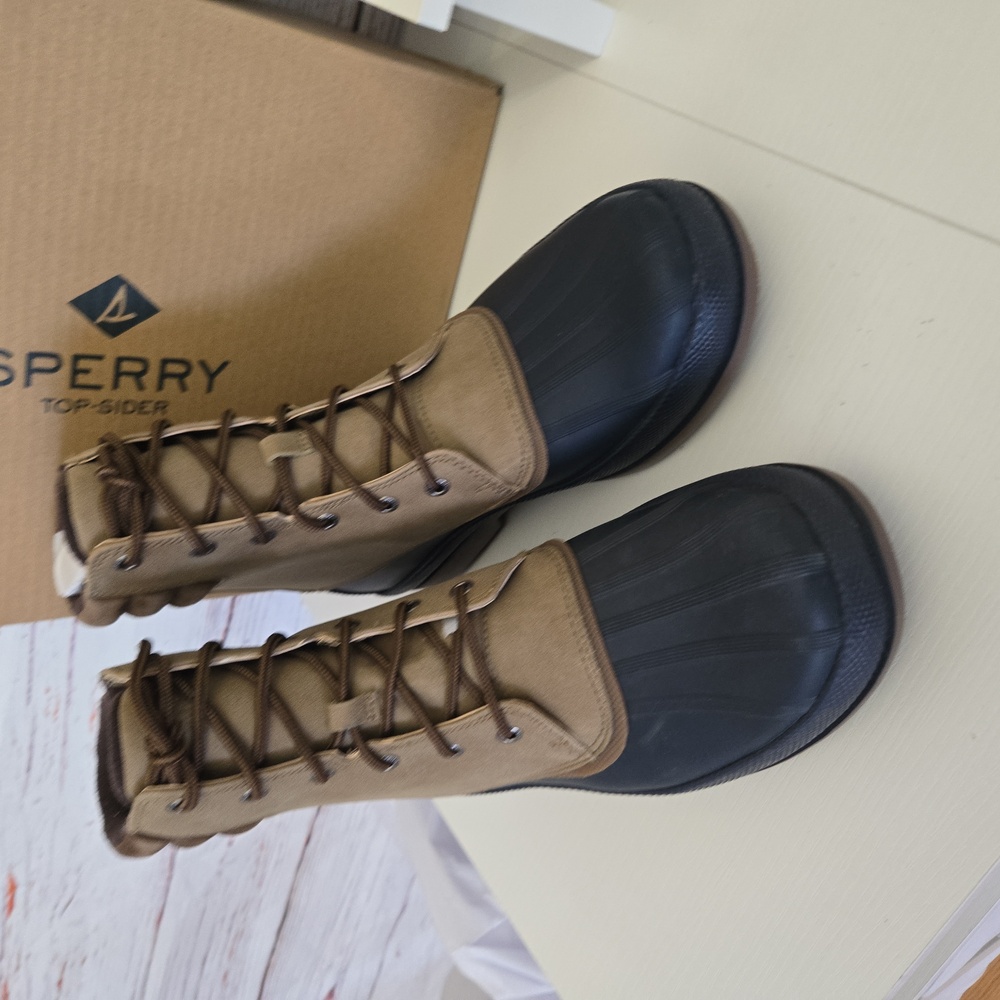 NWT Sperry Men's Cold Bay Wateproof Boot Taupe Size 10 - Picture 8 of 14